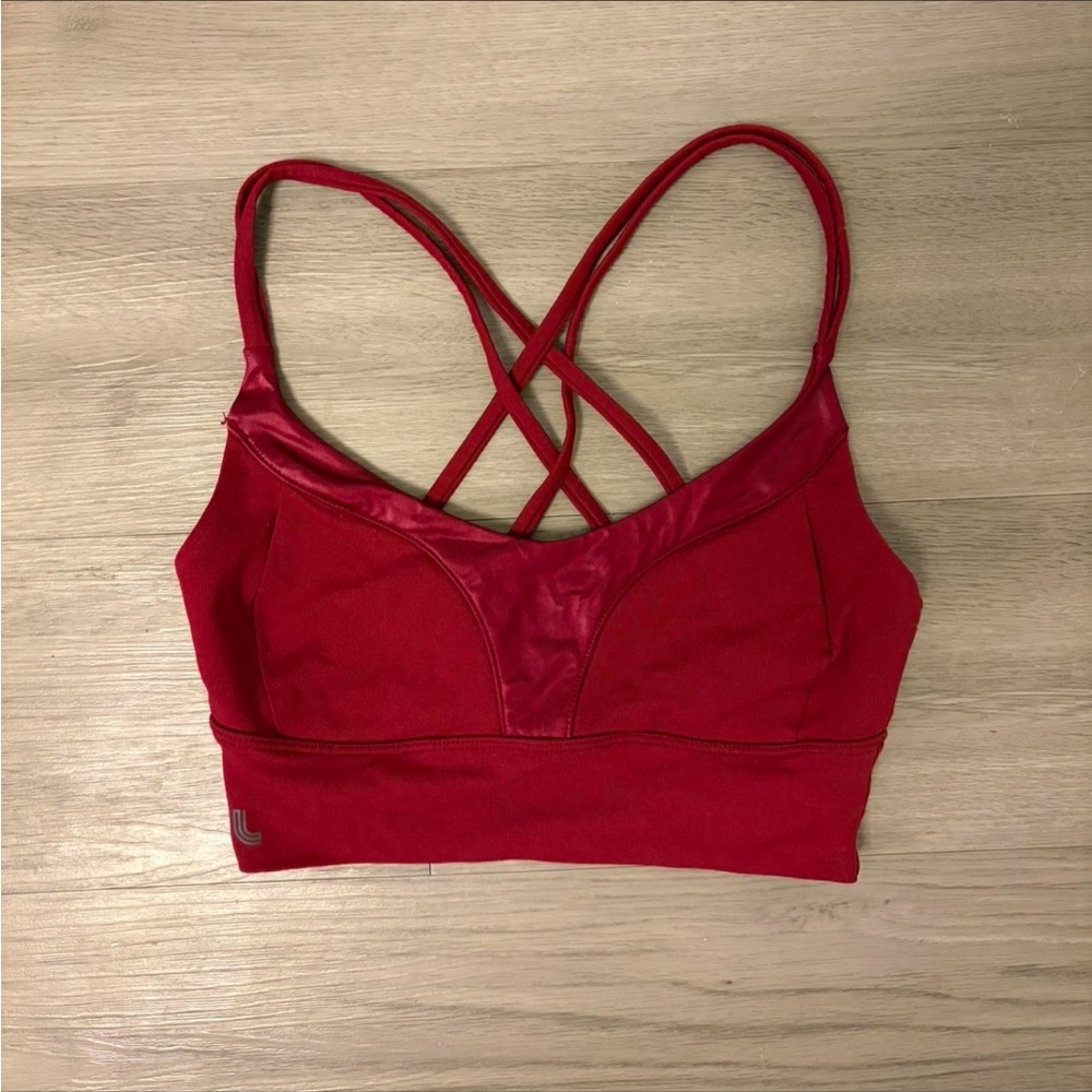 Lole Red Cross-Back Sports Bra